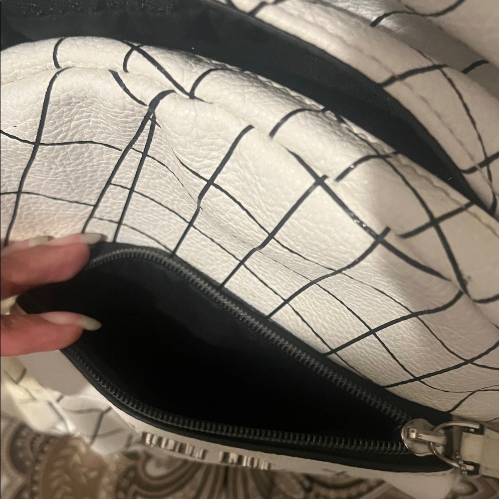 Calvin Klein Grid Pattern Women's Backpack - Whit… - image 2